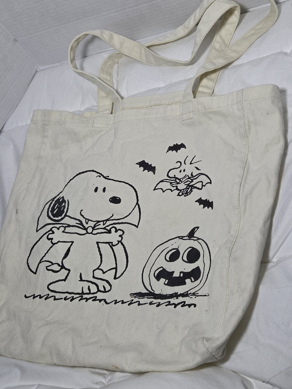 AE Halloween Collection Fall Peanuts American Eagle Tote Bag Snoopy Retired Cotn